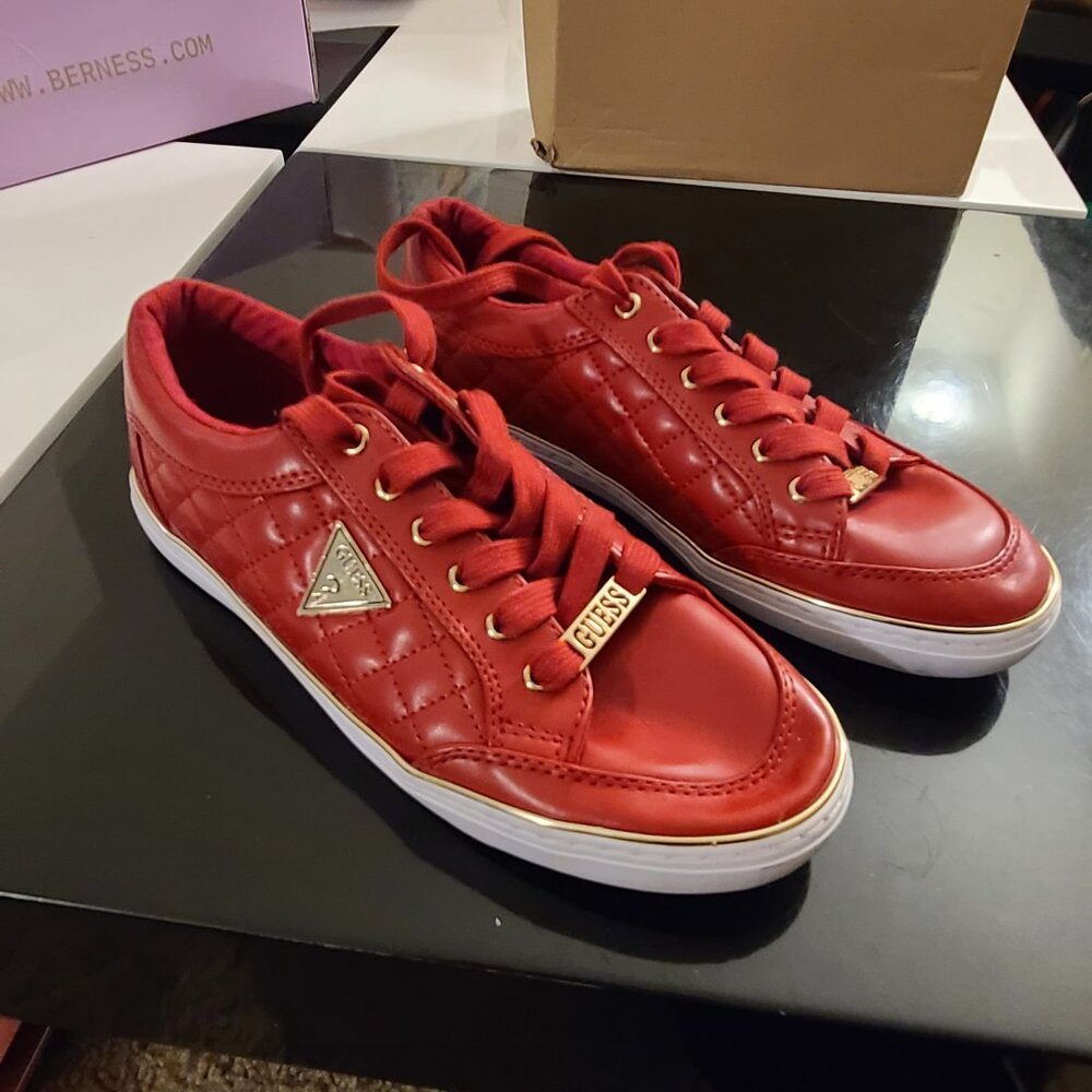 GUESS Quilted Leather Sneakers